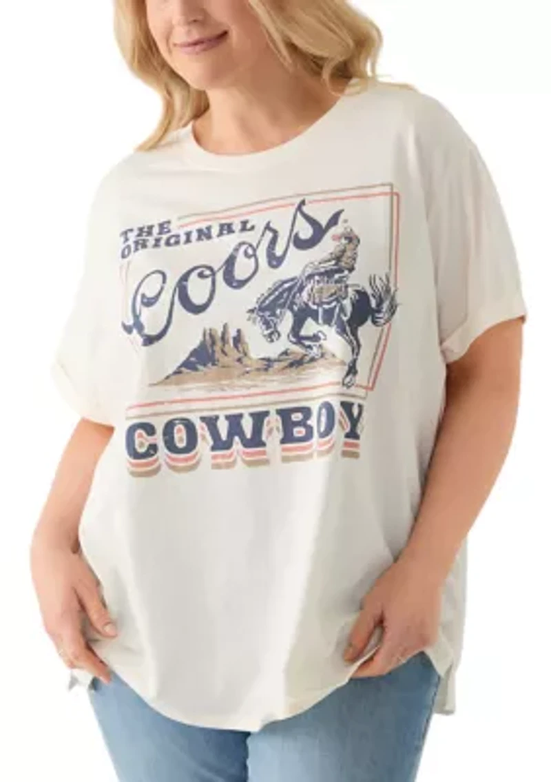 Plus Original Coors Cowboy Graphic T-Shirt