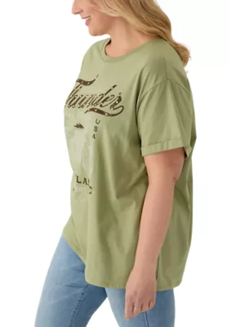Plus Classic Thunder Burnout Graphic T-Shirt