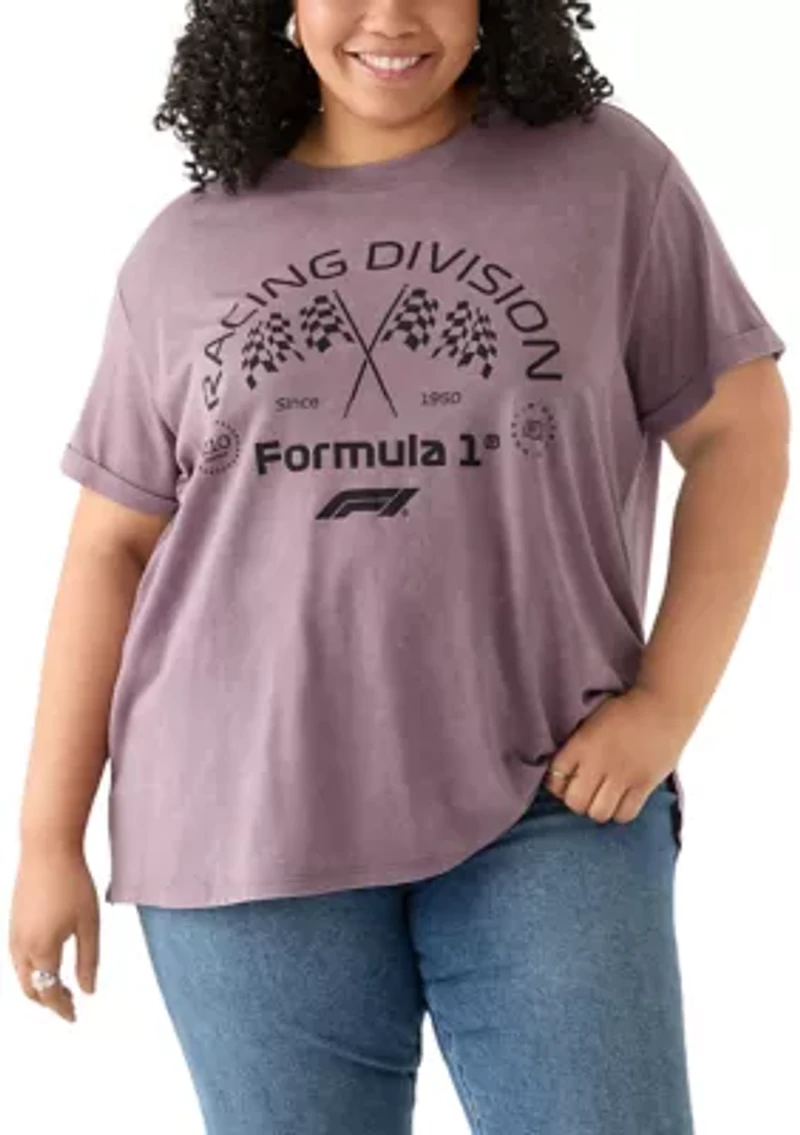 Plus Racing Flag Graphic T-Shirt