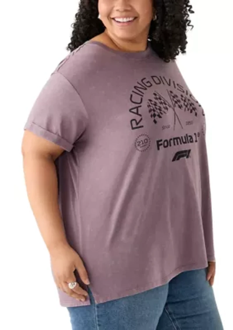 Plus Racing Flag Graphic T-Shirt