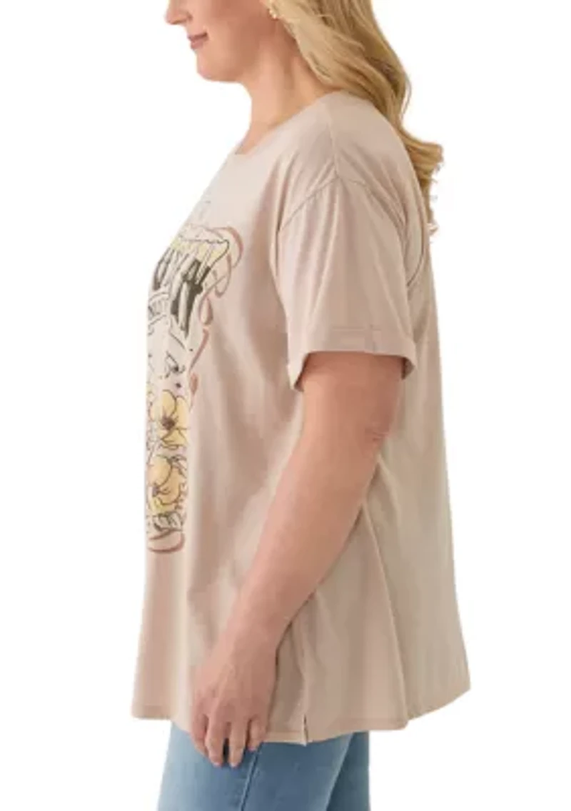 Plus Austin Fest Mineral Wash Graphic T-Shirt