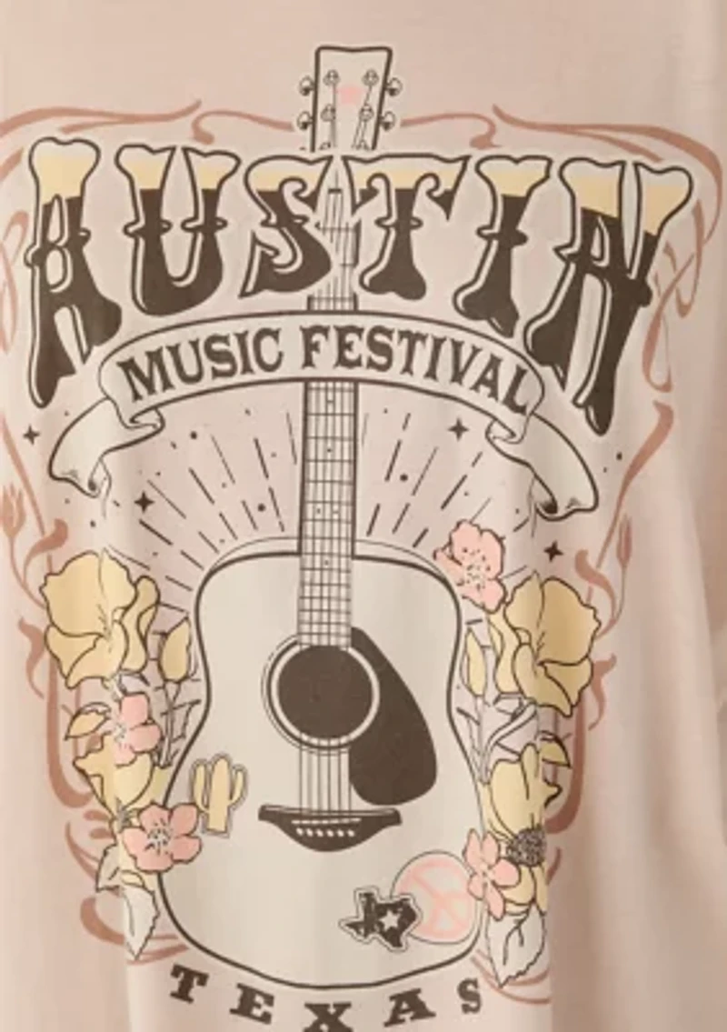 Plus Austin Fest Mineral Wash Graphic T-Shirt
