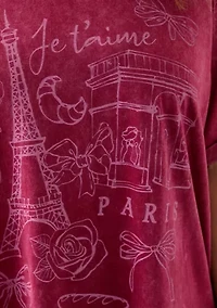 Plus Paris Bows Graphic Mineral Wash T-Shirt