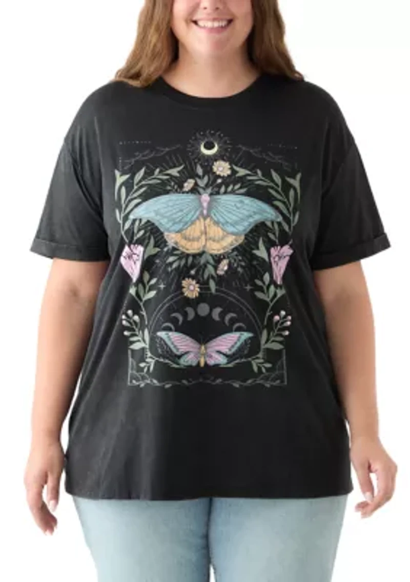 Plus Cosmic Butterfly Graphic T-Shirt
