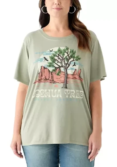 Plus Joshua Tree Pigment Dyed Graphic T-Shirt