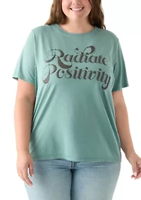 Plus Radiate Positivity Graphic T-Shirt