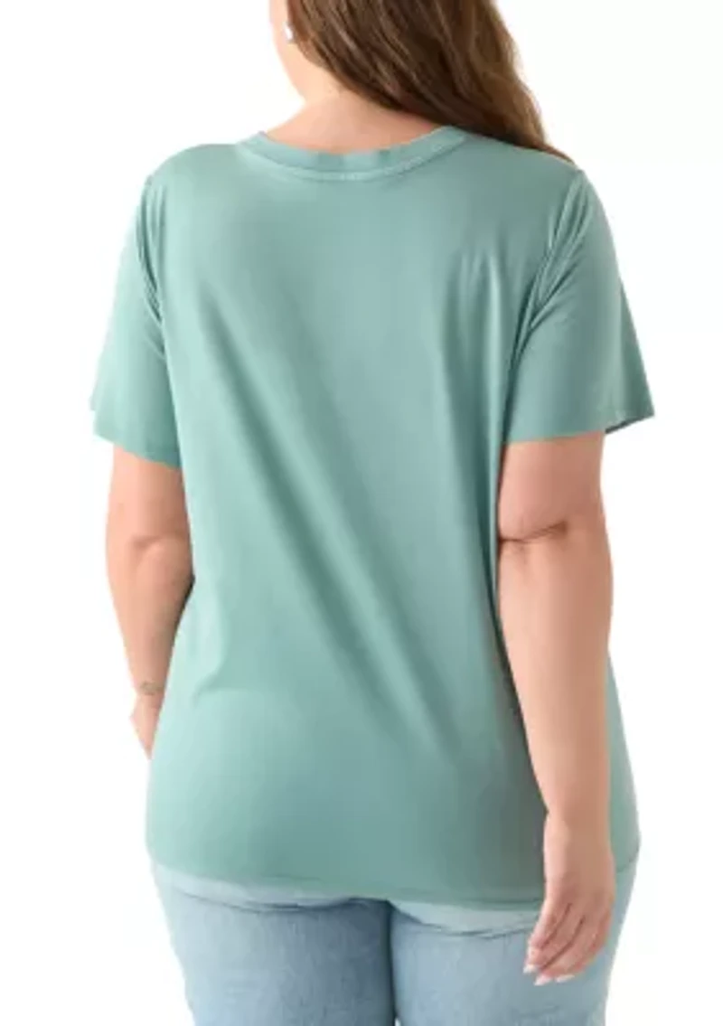 Plus Radiate Positivity Graphic T-Shirt