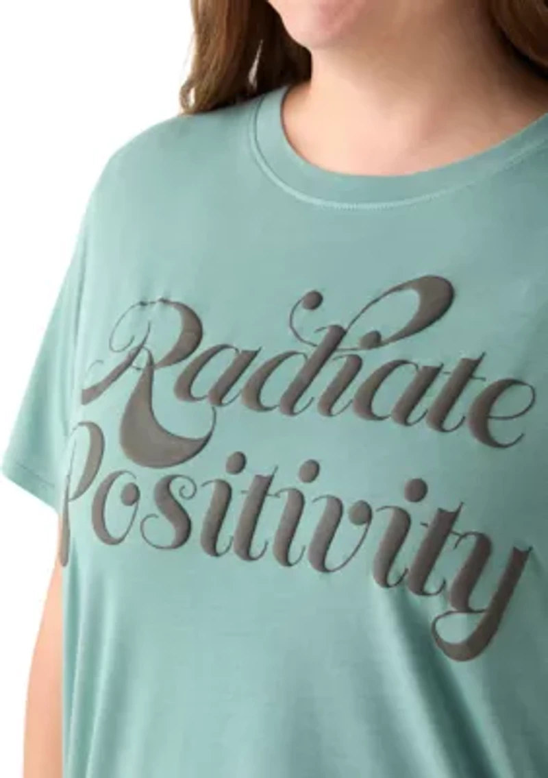 Plus Radiate Positivity Graphic T-Shirt