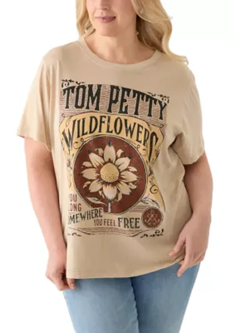 Plus Tom Petty Wildflowers Graphic T-Shirt