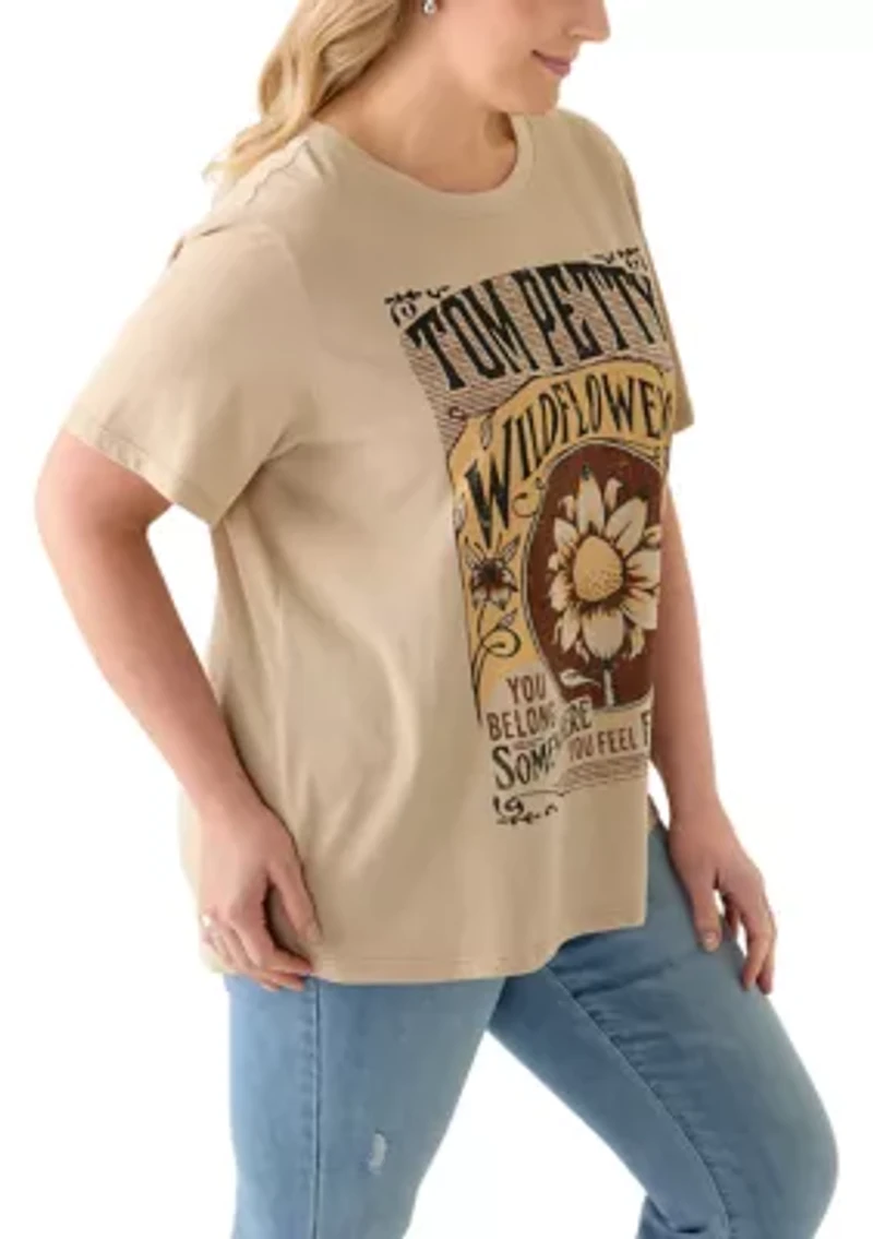 Plus Tom Petty Wildflowers Graphic T-Shirt