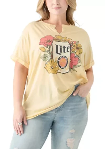 Plus Floral Pilsner Mineral Wash T-Shirt
