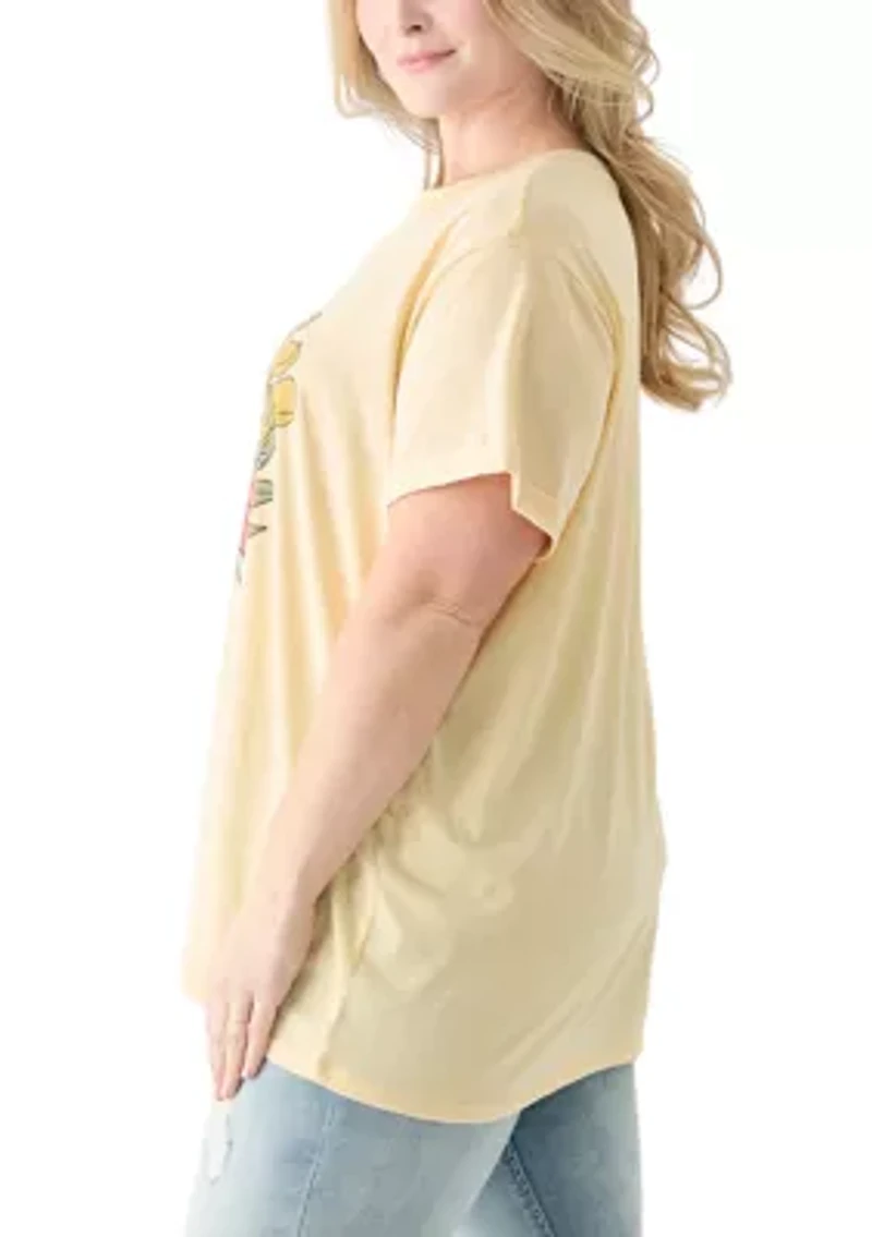 Plus Floral Pilsner Mineral Wash T-Shirt