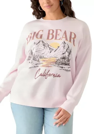 Plus Crew Neck Big Bear Sweatshirt
