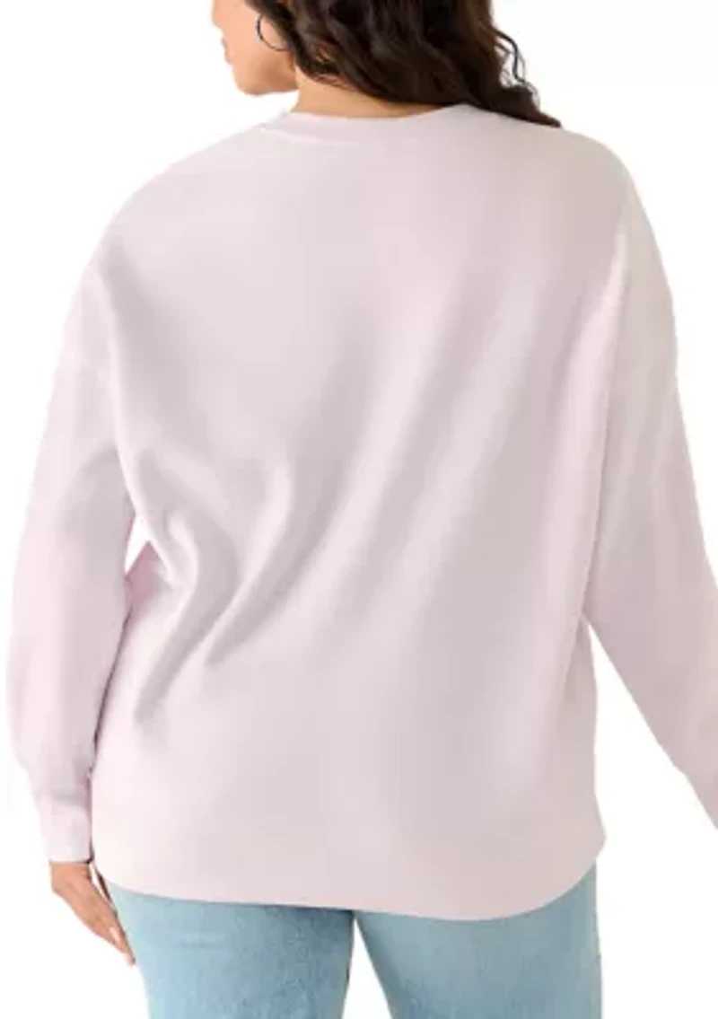 Plus Crew Neck Big Bear Sweatshirt