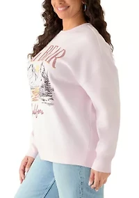 Plus Crew Neck Big Bear Sweatshirt