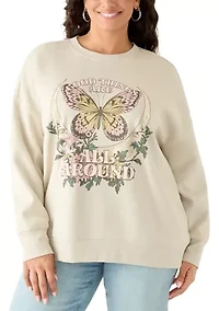 Plus Crew Neck Good Things Sweatshirt