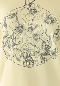 Plus Crew Neck Floral Sweatshirt