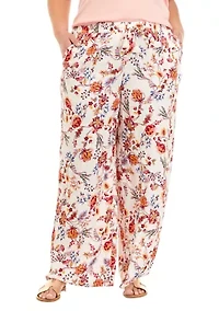 Plus Pull On Wide Leg Pants
