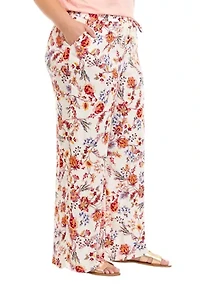 Plus Pull On Wide Leg Pants