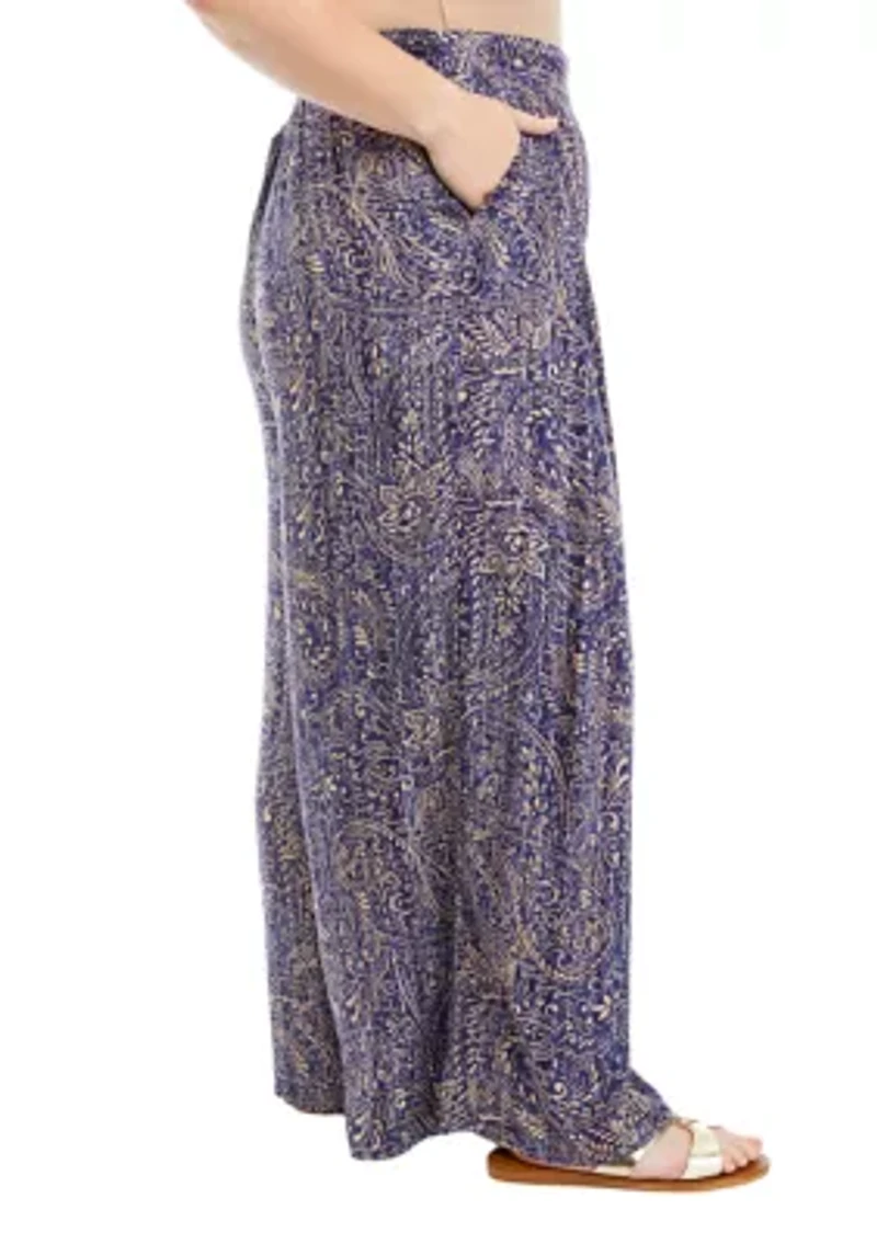 Women's Pull On Wide Leg Pants