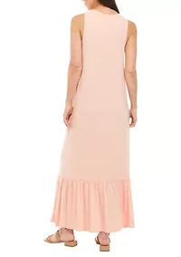 Sleeveless Embroidered Midi Dress