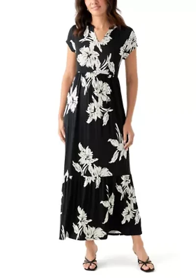 Women's Tiered Printed Maxi Dress