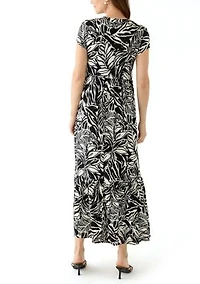 Women's Tiered Printed Maxi Dress