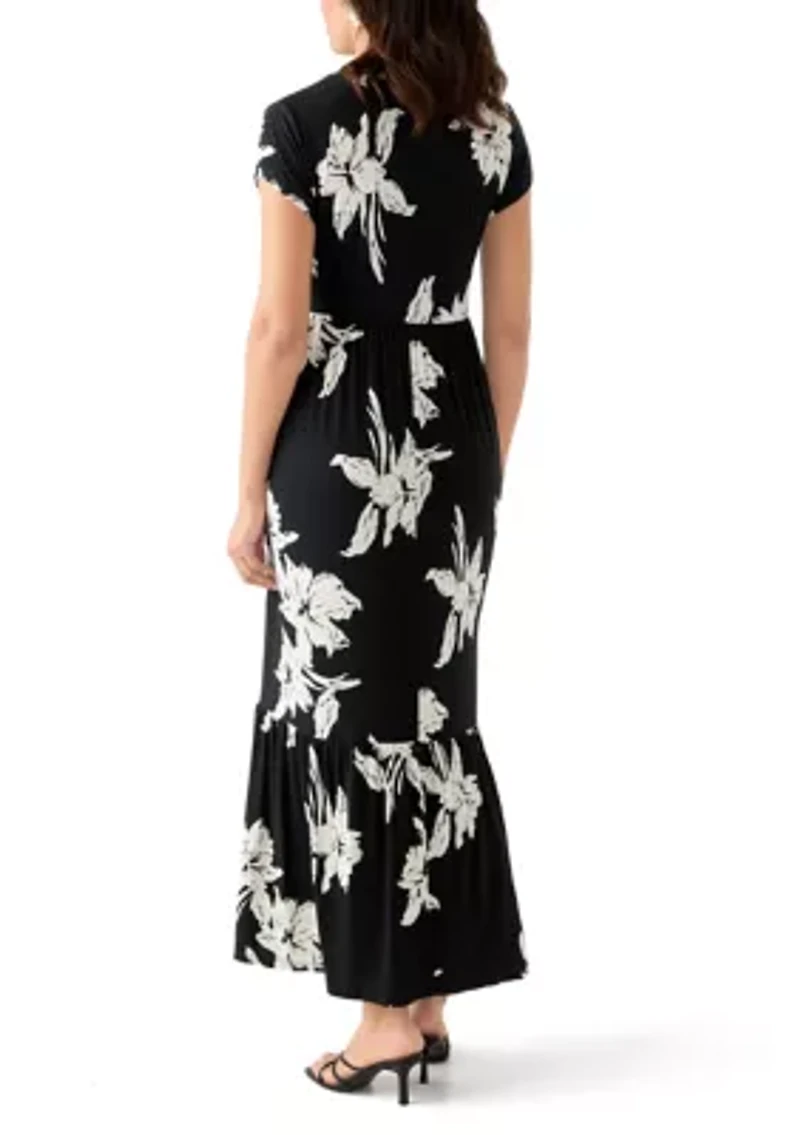 Women's Tiered Printed Maxi Dress