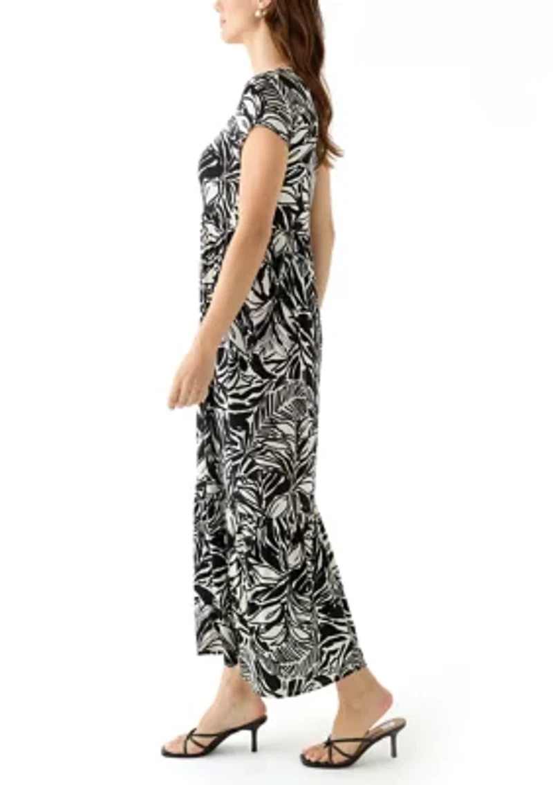 Women's Tiered Printed Maxi Dress
