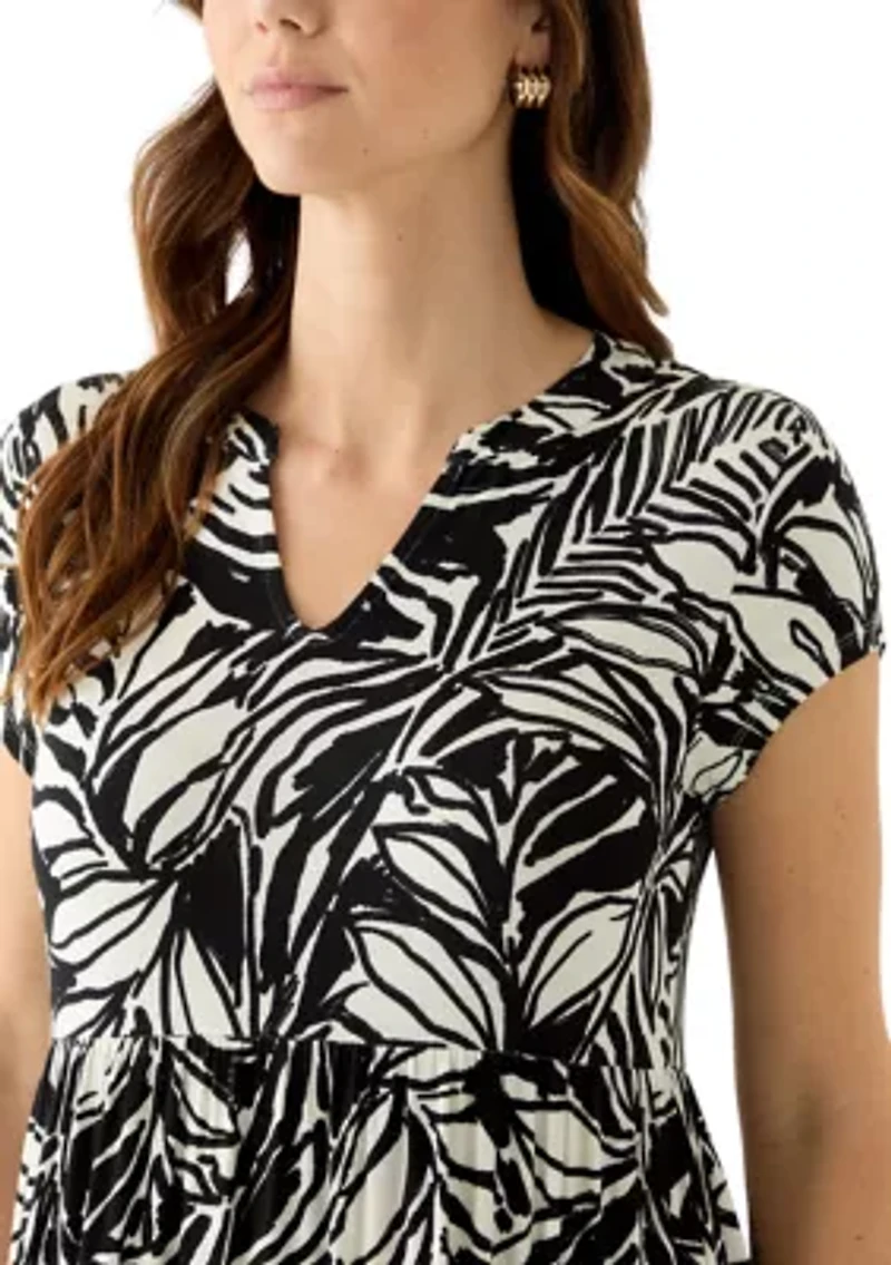 Women's Tiered Printed Maxi Dress