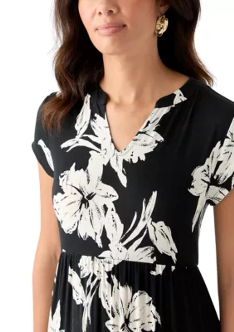 Women's Tiered Printed Maxi Dress