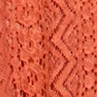 Plus 3/4 Sleeve Lace Off the Shoulder Woven Top