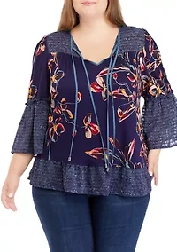 Plus Bell Sleeve Top