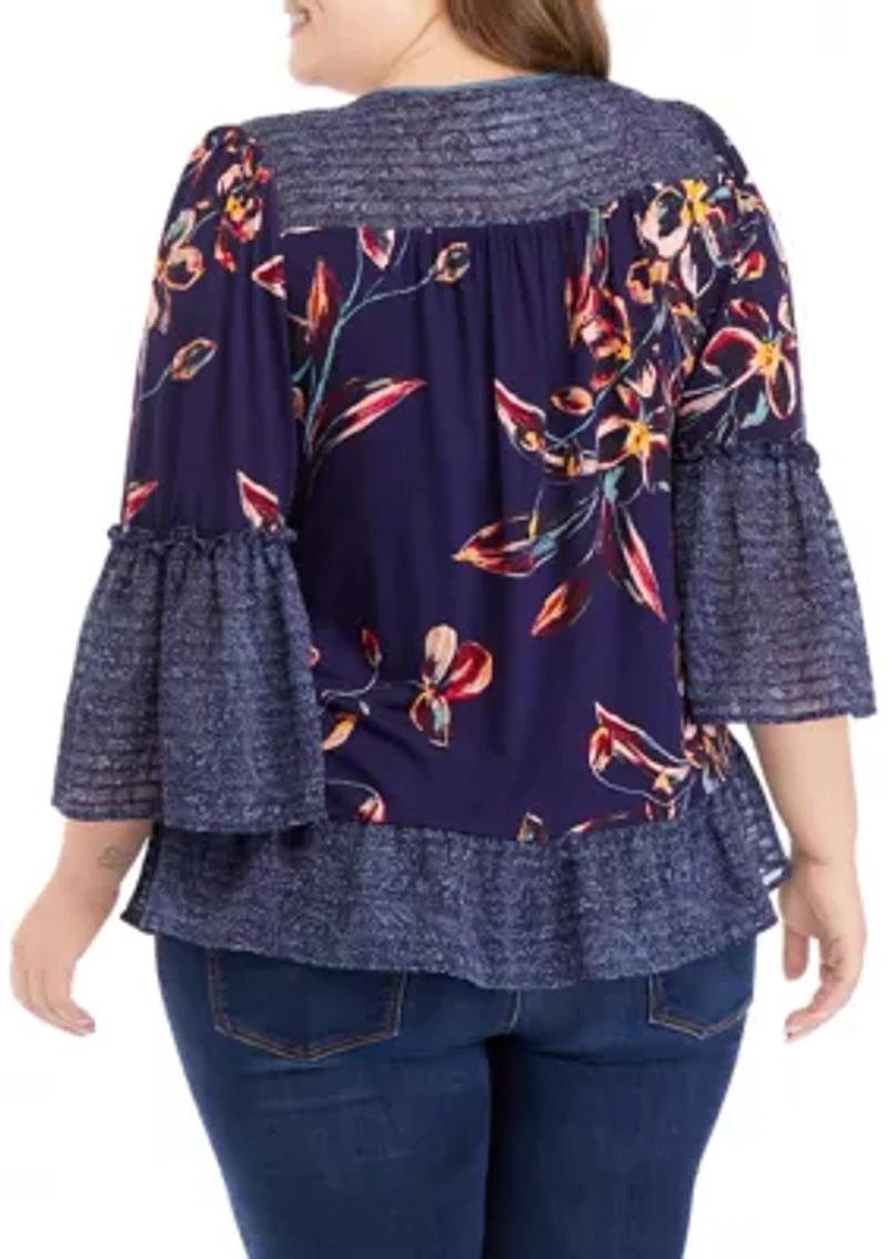 Plus Bell Sleeve Top