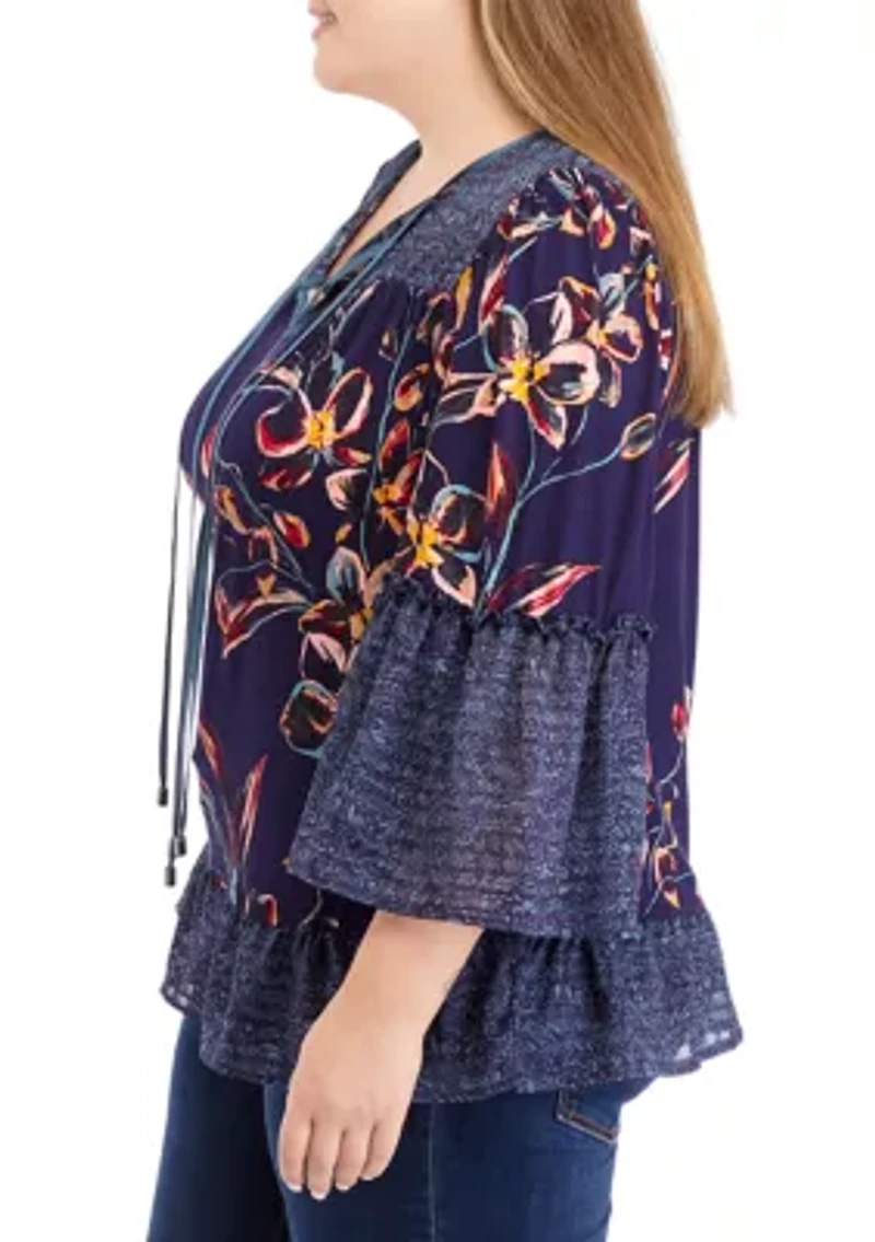 Plus Bell Sleeve Top