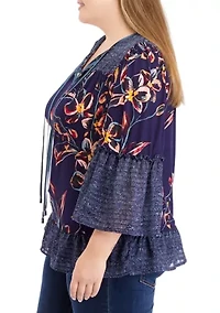 Plus Bell Sleeve Top