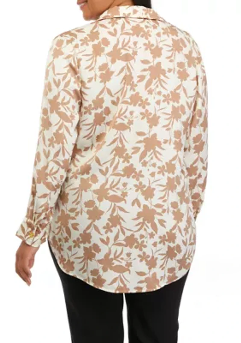 Plus High Low Tunic Shirt