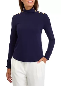 Women's Long Sleeve Turtleneck Top