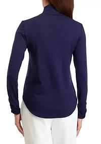 Women's Long Sleeve Turtleneck Top