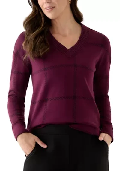Women's Long Sleeve V-Neck High Low Top