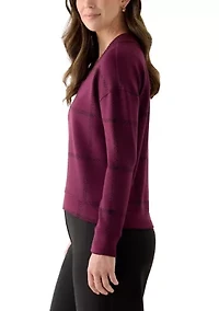 Women's Long Sleeve V-Neck High Low Top