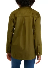 Women's Faux Suede Shacket
