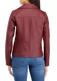 Women's Vegan Leather Moto Jacket