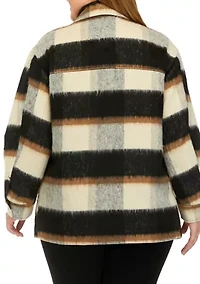 Plus Faux Wool Shacket