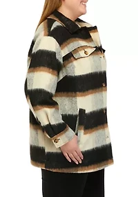 Plus Faux Wool Shacket