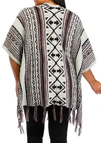 PLus Cape Sleeve Printed Sweater