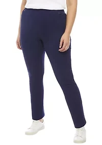 Plus Pull On Denim Pants