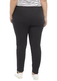 Plus Pull On Denim Pants