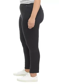 Plus Pull On Denim Pants