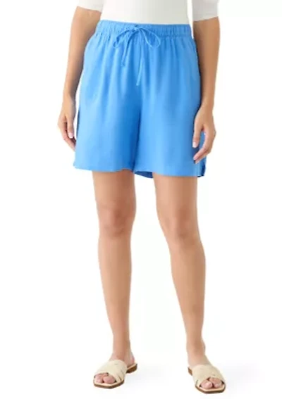Women's Rainy Day Pull On Linen Shorts